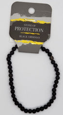 Bracelet, 4mm diameter gemstone bead