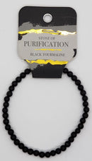 Bracelet, 4mm diameter gemstone bead