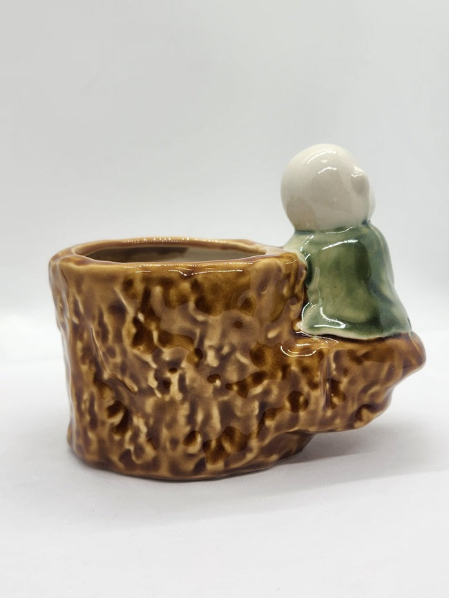 Bowl, Ceramic 3in. diameter x 3in. tall w/Buddha