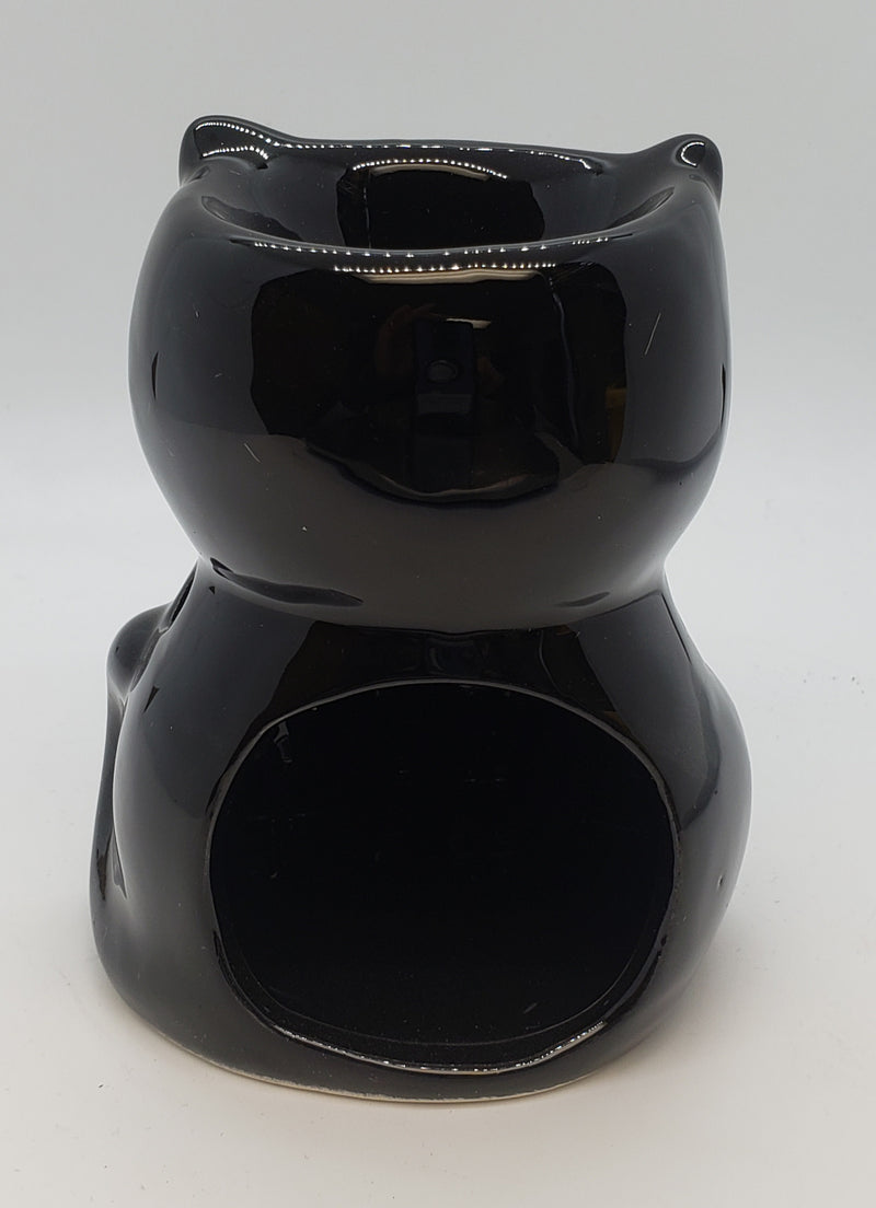 Difuser, Cat/Black Ceramic Oil Burner 4.75" tall