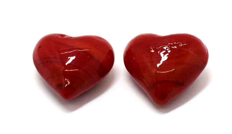 Heart, Red Glass Tiny 1in.