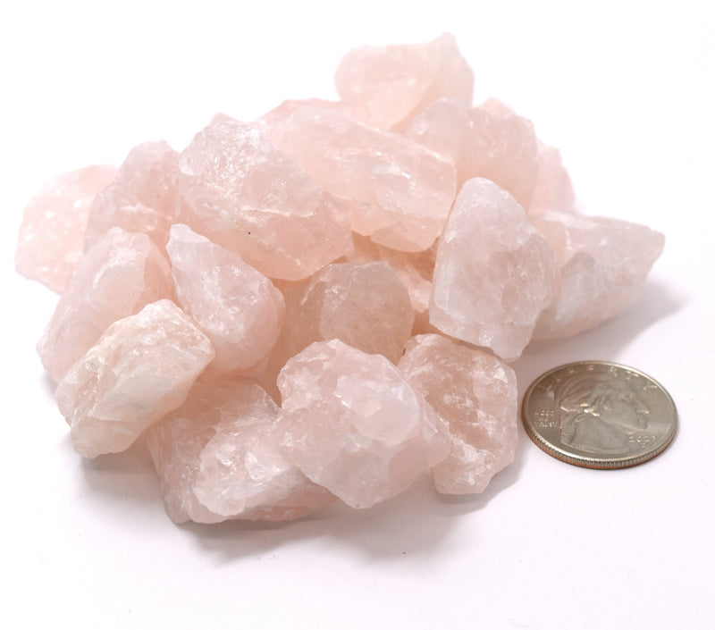 Quartz/Rose - Rough Brazil Chunks Medium / Love, Peace, Balance, Compassion