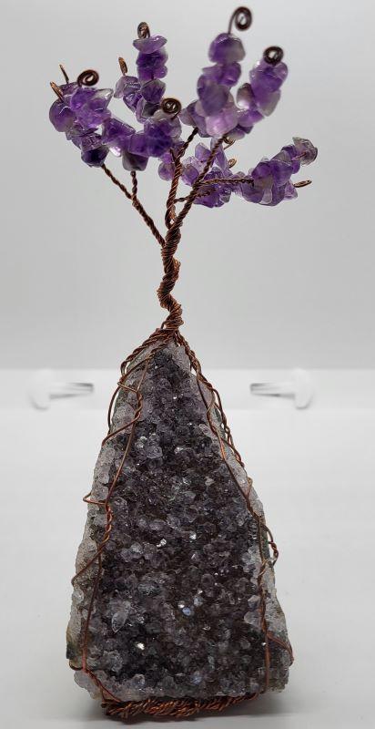 7 in. Gem Tree with Hand Twisted Copper