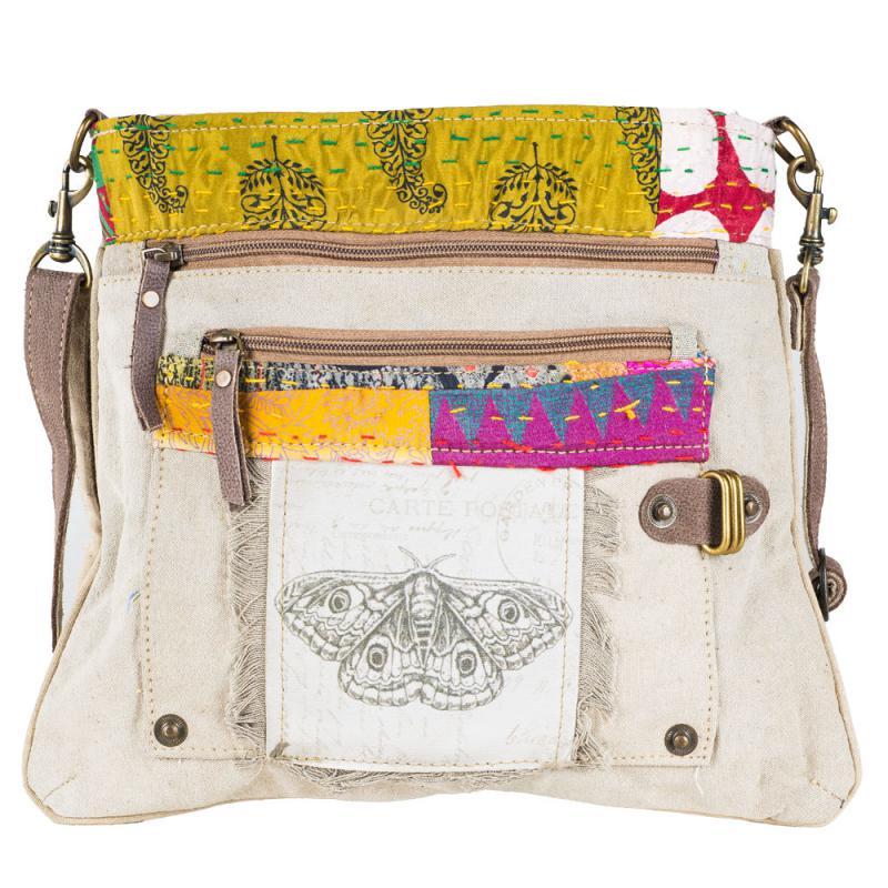 Bag, Moth Crossobody Canvas 13 X 11in.