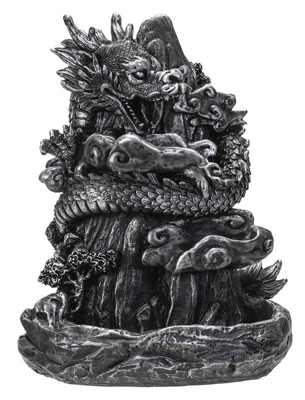 Black Fengshui Dragon Backflow Incense Burner