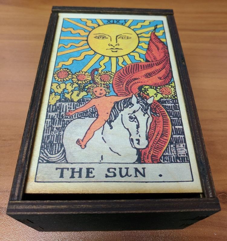 Box, Tarot -19- The Sun Full Color Medium Stash Box