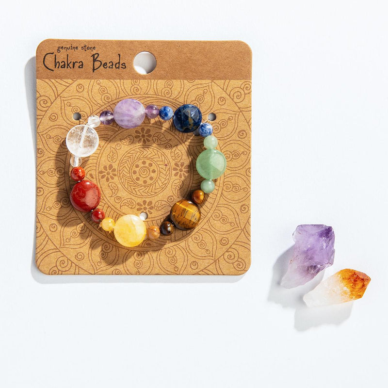 Bracelet, Chakra Stone 6mm w/Flats