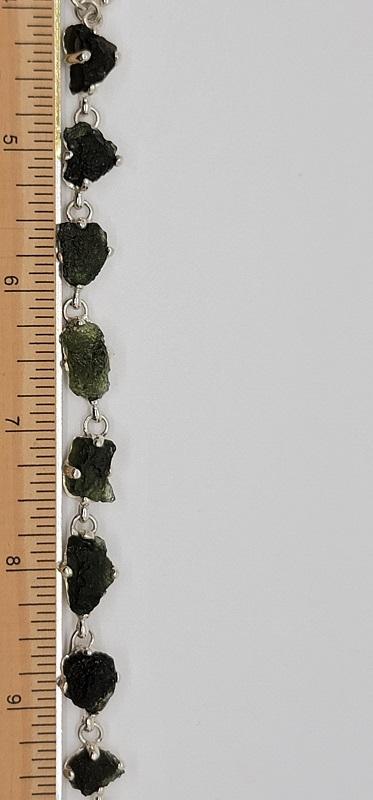 Bracelet, Moldavite Freeform 28.8ct.