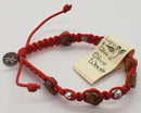 Bracelet, Red Olive Wood Heart  Woven