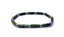 Tube Bead Bracelet with Hematite Spacers – Assorted 6-8mm long Stones