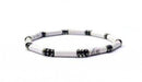 Tube Bead Bracelet with Hematite Spacers – Assorted 6-8mm long Stones
