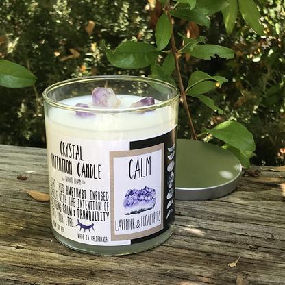 Candle, 11oz. Jar Vegan Soy Wax Gemstone with tin lid