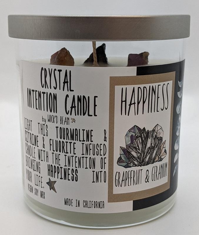 Candle, 11oz. Jar Vegan Soy Wax Gemstone with tin lid