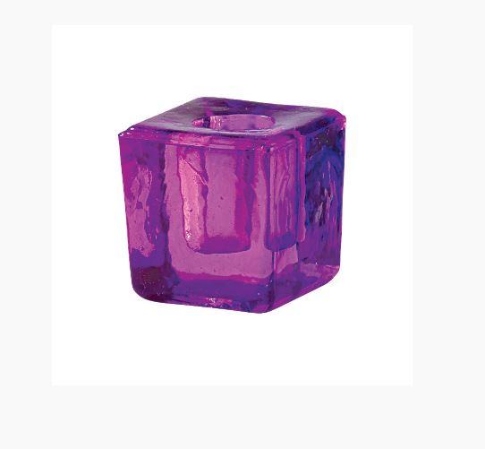 Candle Holder, Cube Mini Glass
