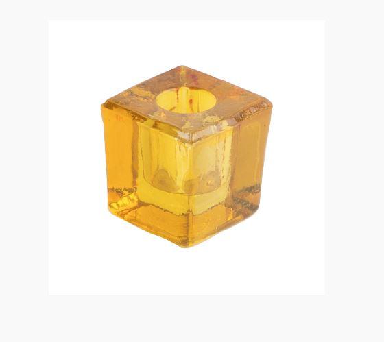 Candle Holder, Cube Mini Glass