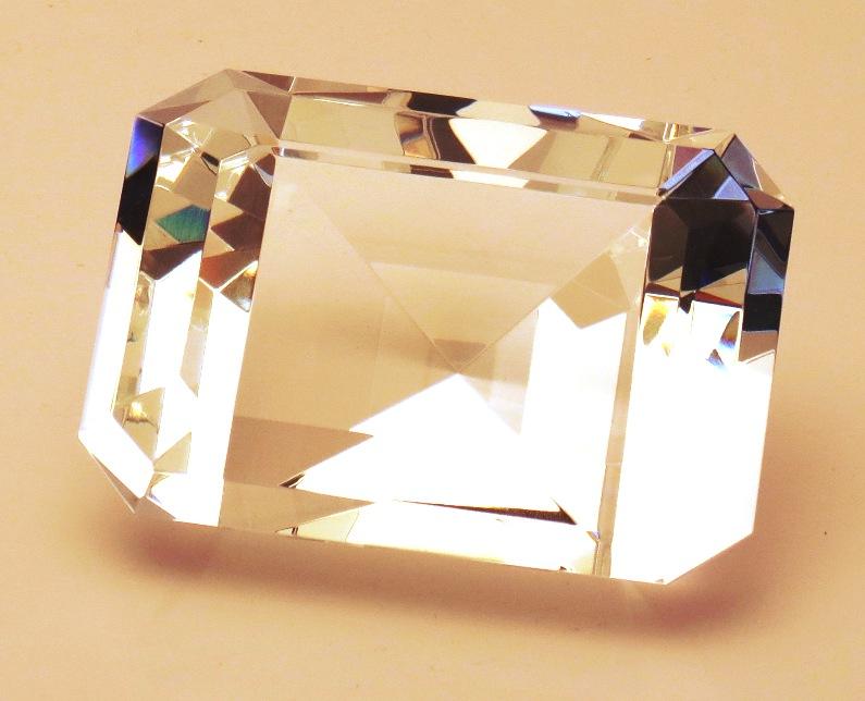 Crystal Emerald Cut 4" Glass
