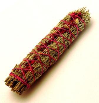 Desert Sage and Rose Smudge Wand