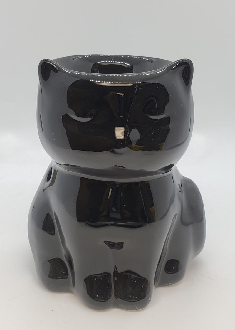 Difuser, Cat/Black Ceramic Oil Burner 4.75" tall