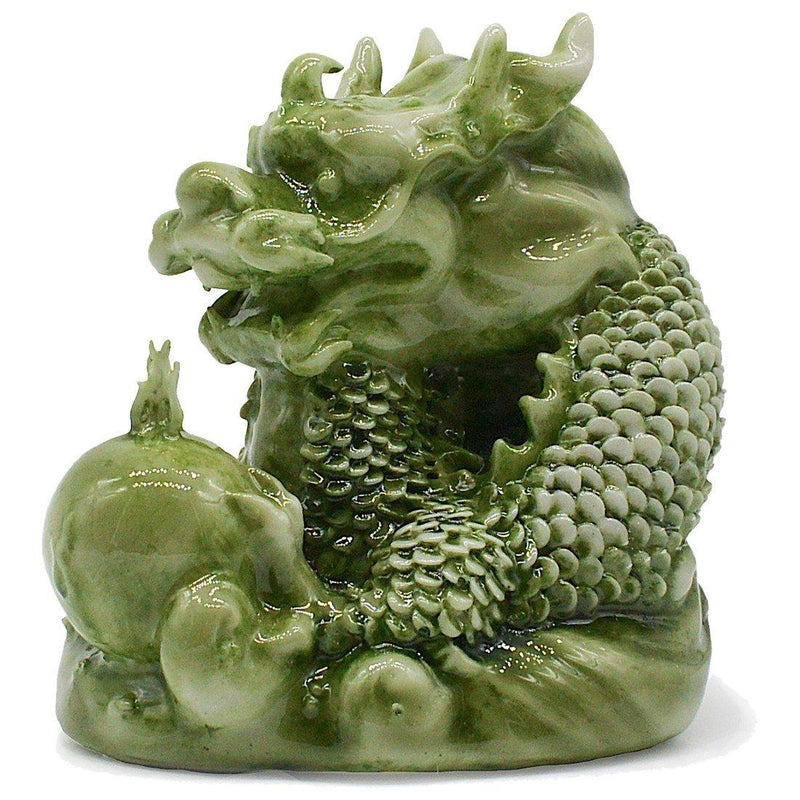 Dragon, Green Celadon Finish Resin