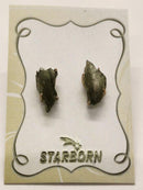 Earrings, Moldavite - Polished/Faceted, SS