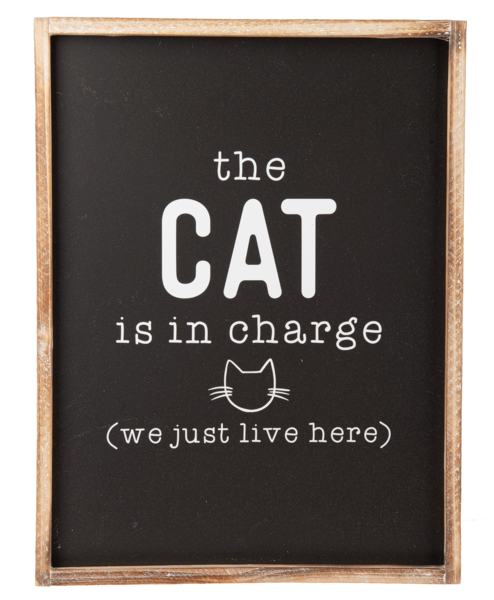 Plaque, Cat In Charge