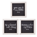 Plaque, Dog Text 8x8x1in.