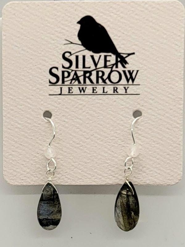 Earrings, Labradorite & Citrin