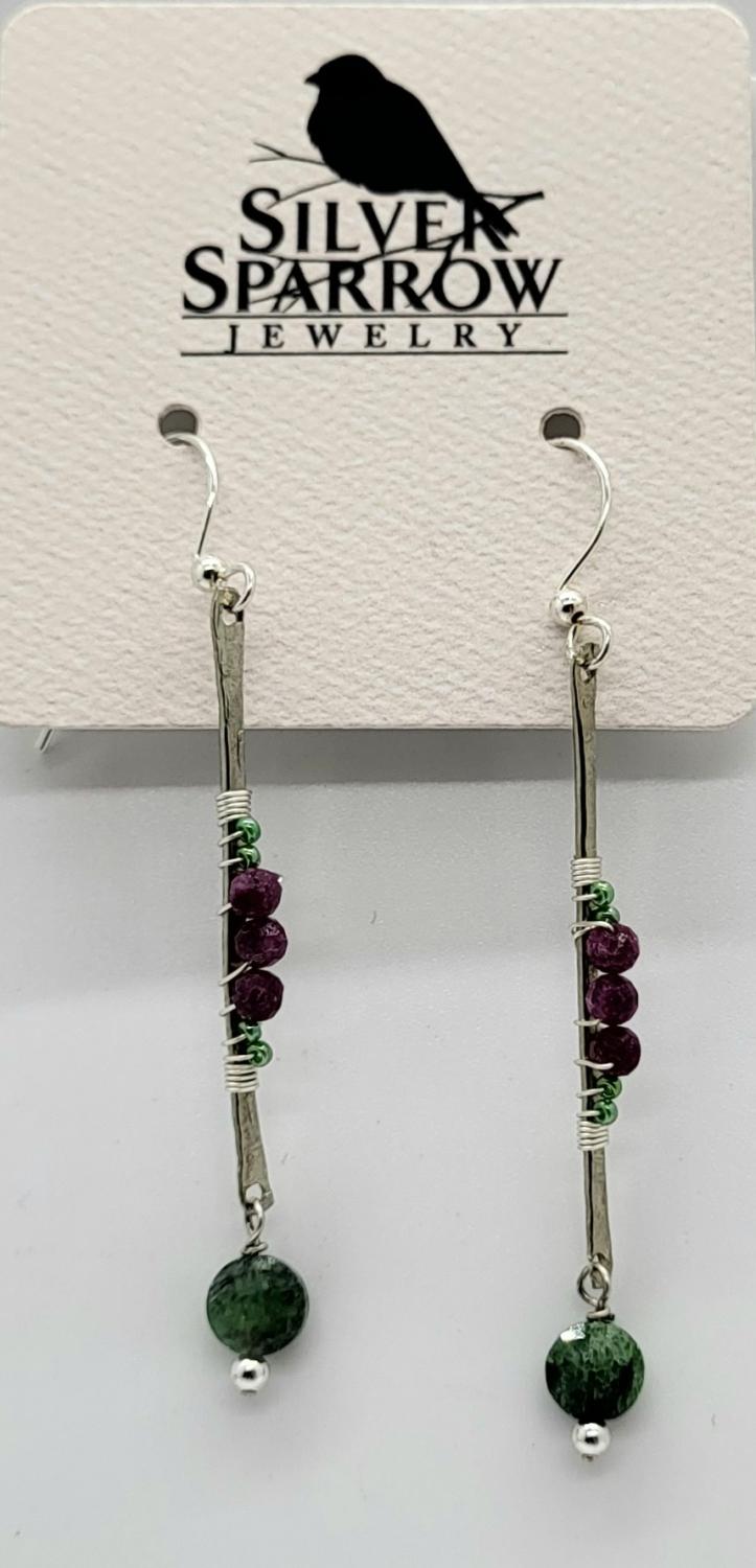 Earrings, Hand-Forged Drop w-R