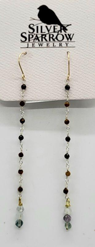 Earrings, Gold-Filled Chain w-