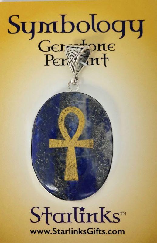 Pendant, Lapis Lazuli w-Ankh