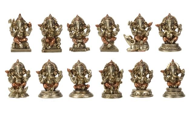 Ganesha, Gold 3in.