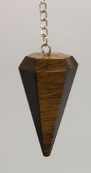 Pendulum, Tigereye/Gold Hexago