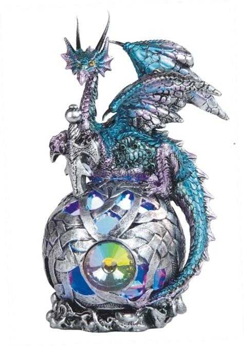 Dragon, Blk/Slvr w-Globe LED 6