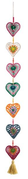 Chimes, Crochet Heart Garland