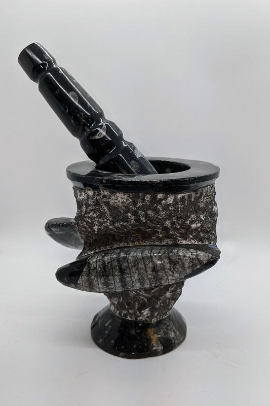Mortar/Pestle, Orthoceras (Fos
