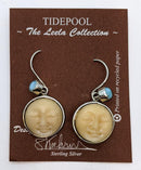 Earrings, Tagua Nut Sun w-Lari