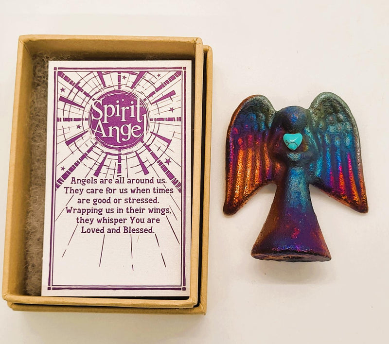 Angel, Spirit w-Gemstone Heart