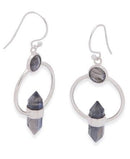 Earrings, Multi-Stone SS