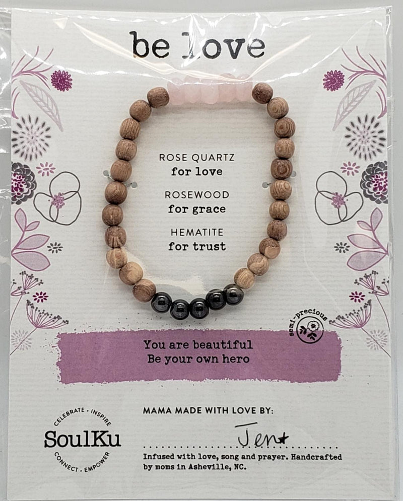 Bracelet, Be Love, Rose Quartz