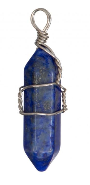 Pendant, Lapis Lazuli Wire Wra