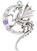 Pendant, Flying Dragon/Moon, w