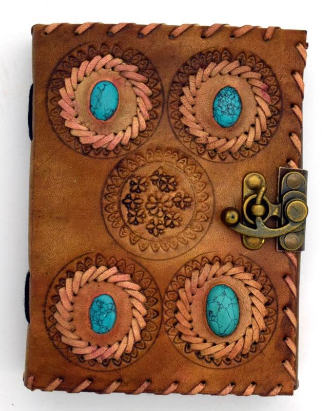 Journal, 4 Turquoise Stones, L