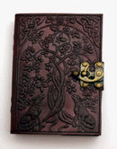 Journal, Leather Wolf Tree of