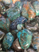 CHRYSOCOLLA/GALENA - Tumbled