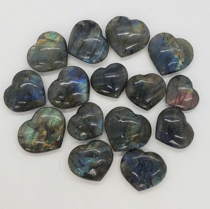 Heart, Labradorite 1-1.25in.