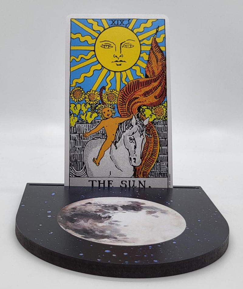 Holder, Tarot Card, Black Starry Night and Full Moon