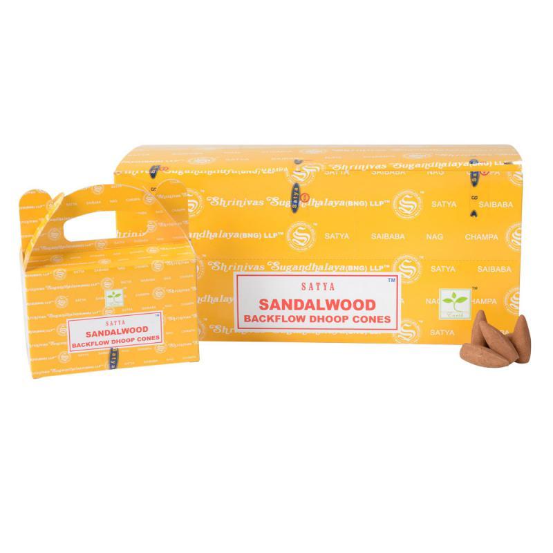 Incense Cones, Backflow, Sandalwood / 24 Cones