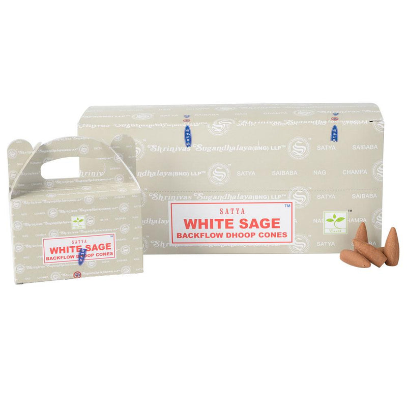 Incense Cones, Backflow, White Sage Box / 24 Cones