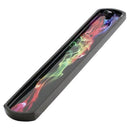 Incense Holder, Black Tray w-Rainbow Smoke