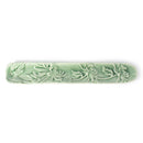 Incense Holder, Ceramic Chrysanthemum Green Embossed